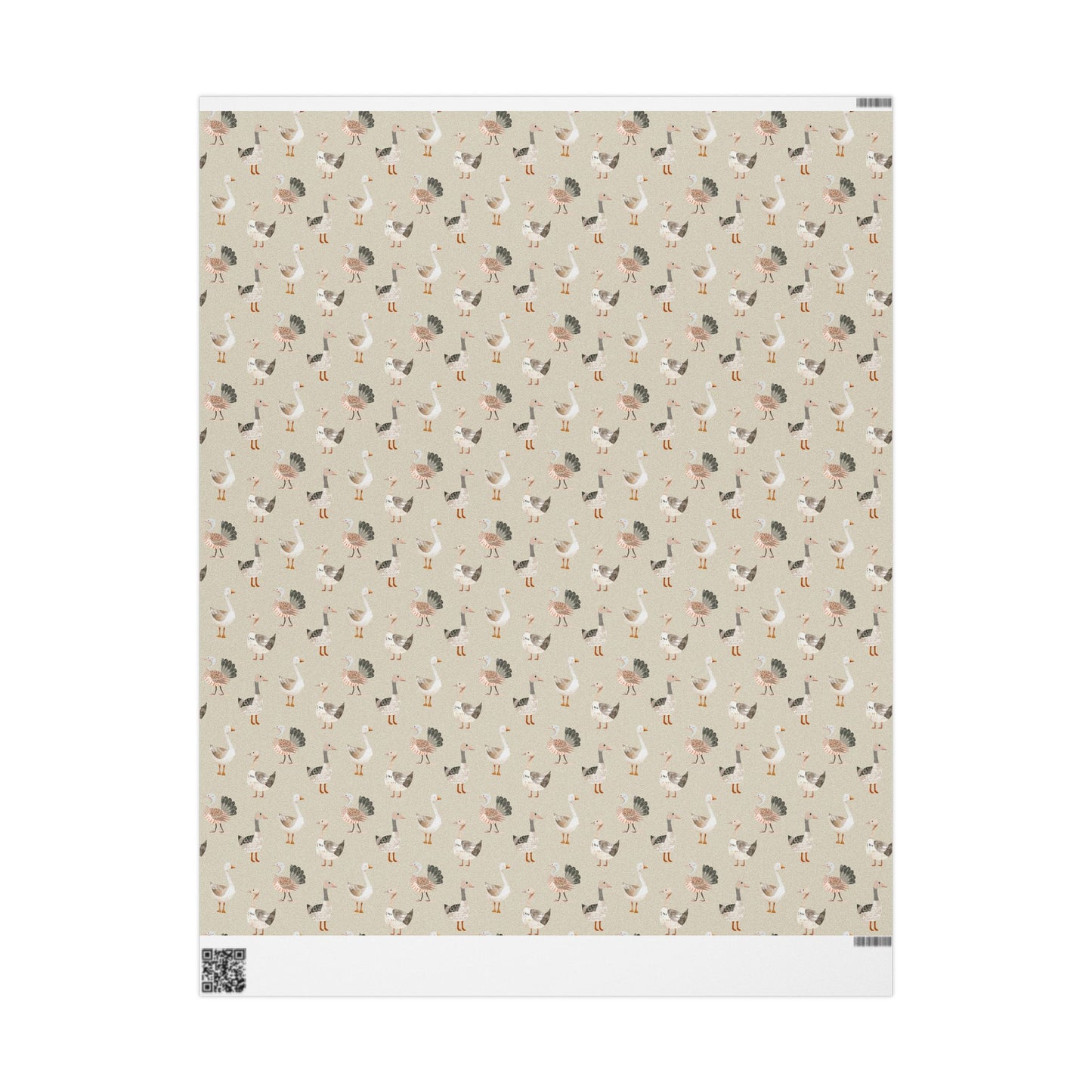 Whimsical Turkey and Duck Neutral Gift Wrapping Paper - Gift Wrap, Baby Shower Gift Paper, Holiday Gift Wrap, Birthday Wrap, Kids Gift