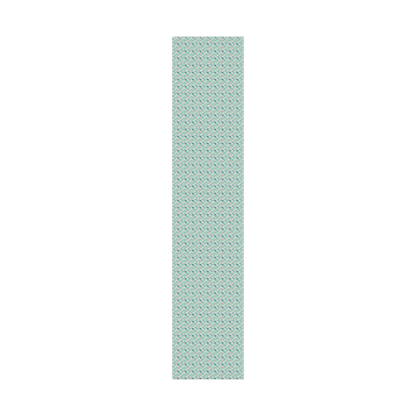 Cozy Christmas Pink, Red and Green Tea Cup - Coffee Mug Gift Wrapping Paper Sheets