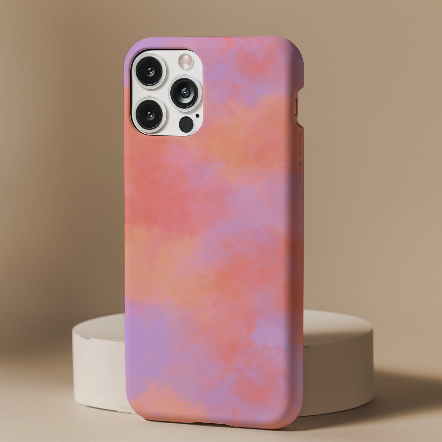 Cotton Candy Sky Vibrant Orange and Purpley Pink Cloud Tough Phone Case