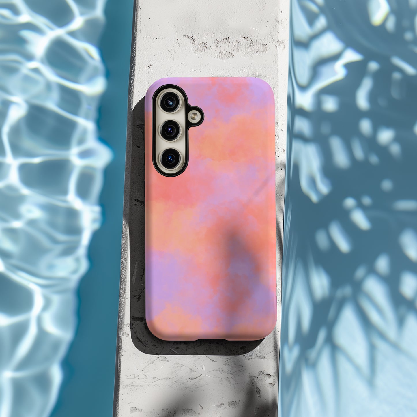 Cotton Candy Sky Vibrant Orange and Purpley Pink Cloud Tough Phone Case