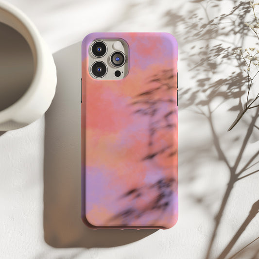 Cotton Candy Sky Vibrant Orange and Purpley Pink Cloud Tough Phone Case