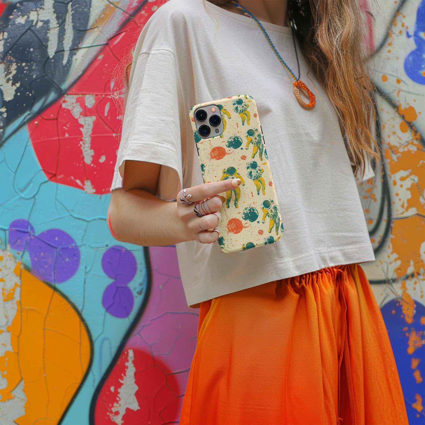 Retro Space Astronaut Tough Phone Case