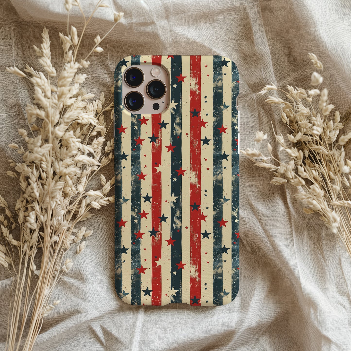Stars and Stripes Vintage Style Distressed Tough Phone Case