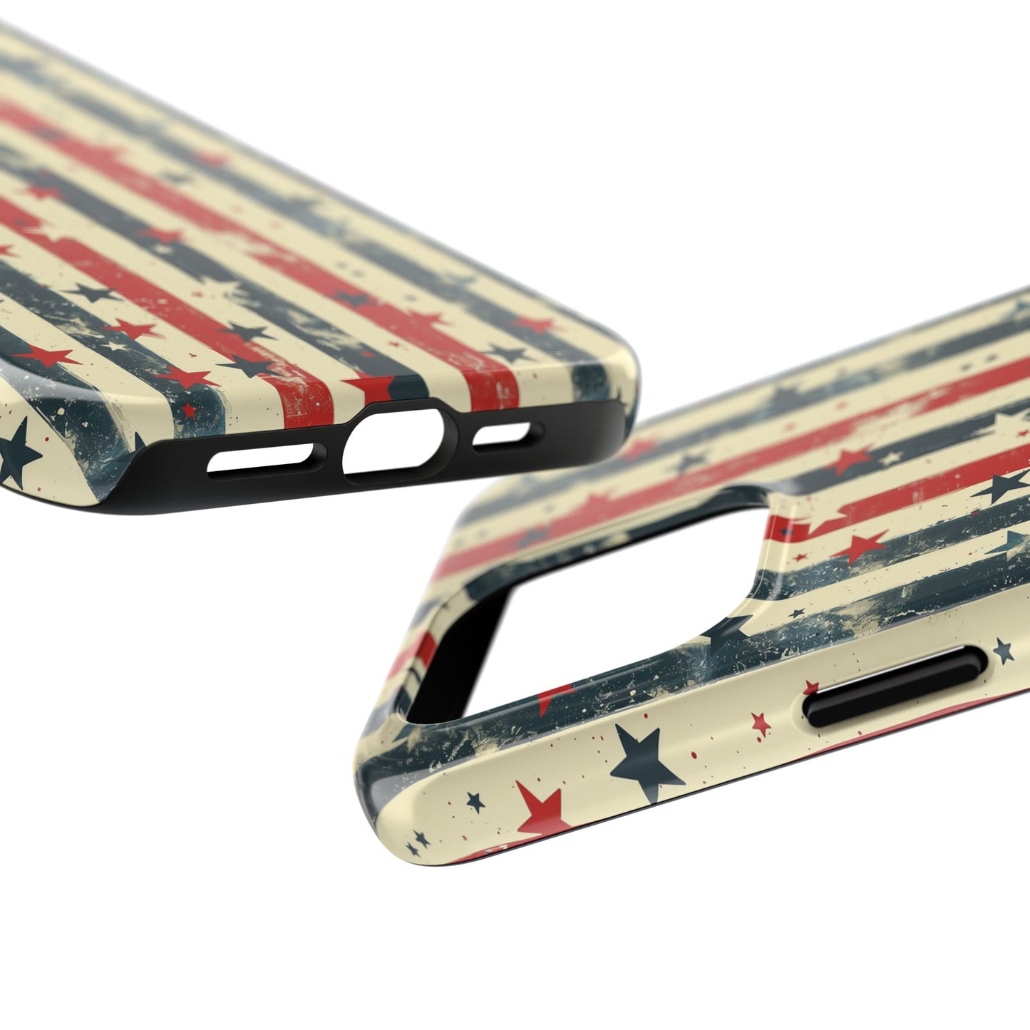 Stars and Stripes Vintage Style Distressed Tough Phone Case