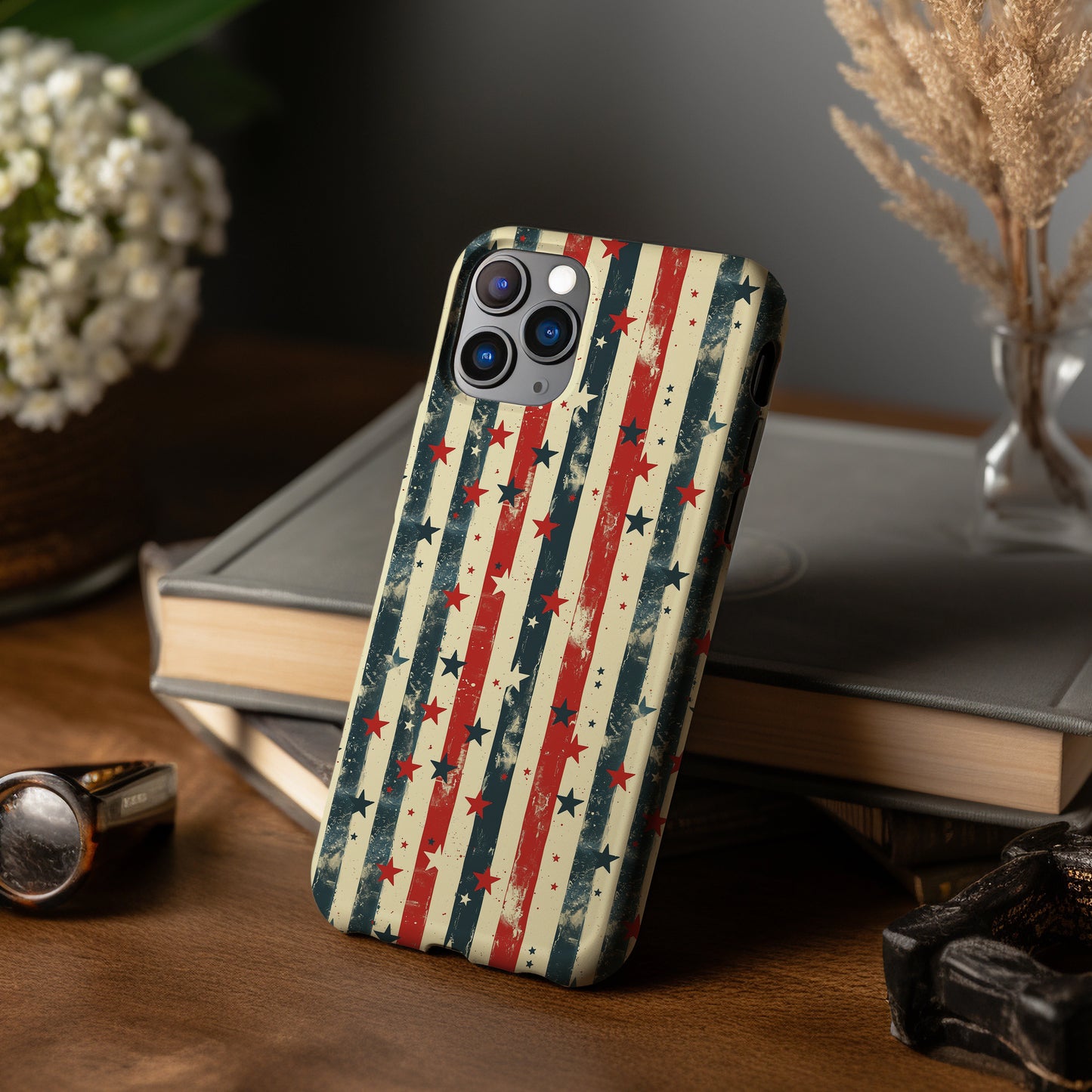 Stars and Stripes Vintage Style Distressed Tough Phone Case