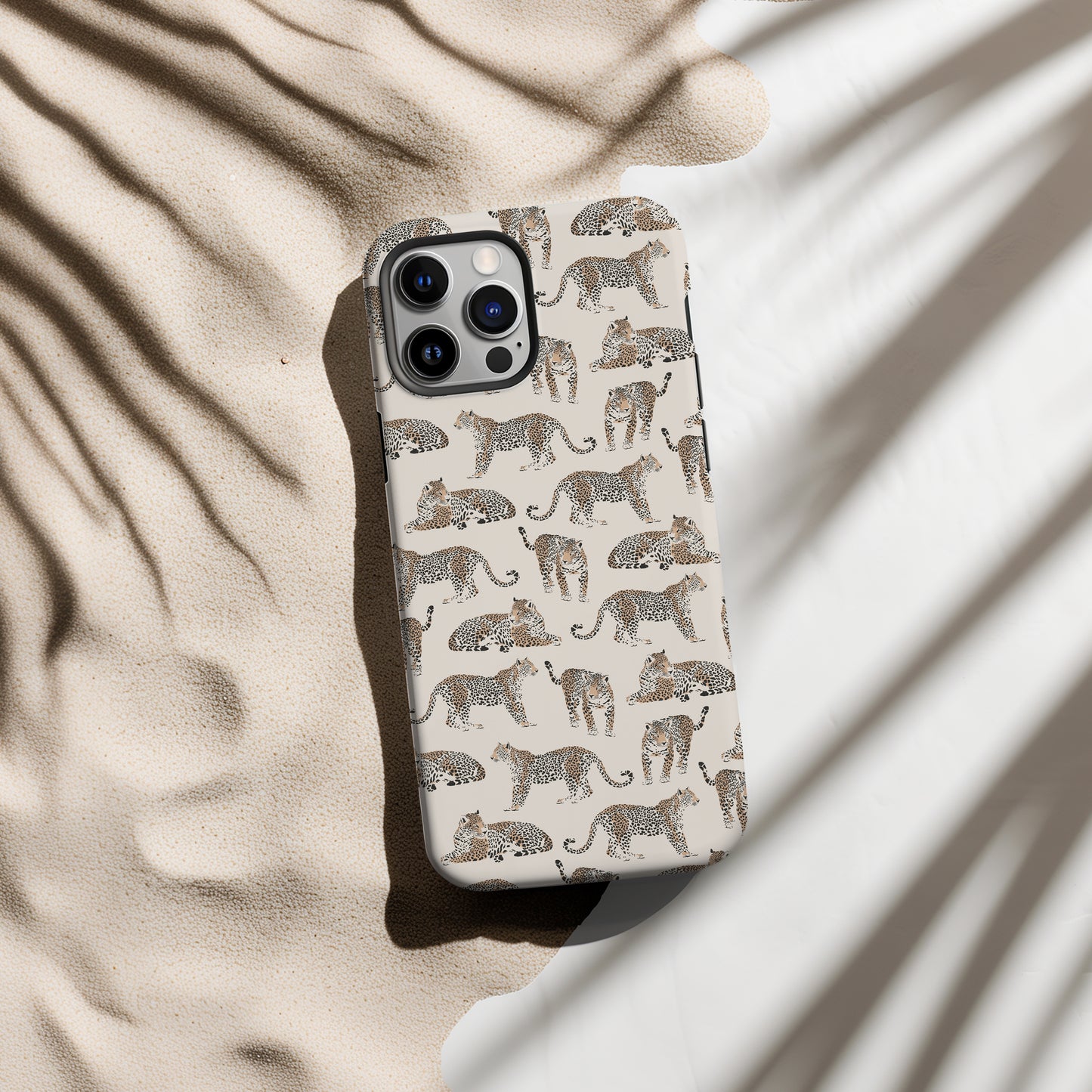 Minimalist Leopard Neutral Color Tough Phone Case