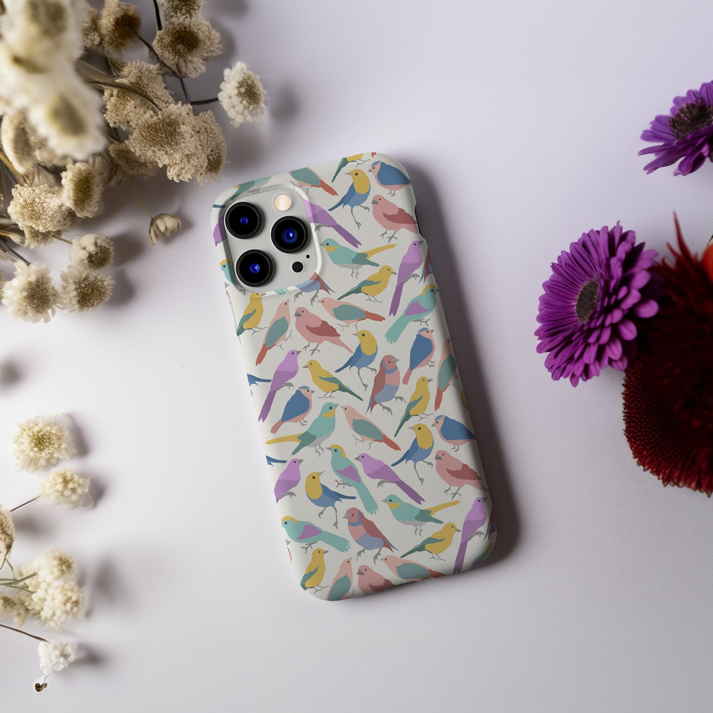 Birds of a Feather Colorful Abstract Design Tough Phone Case