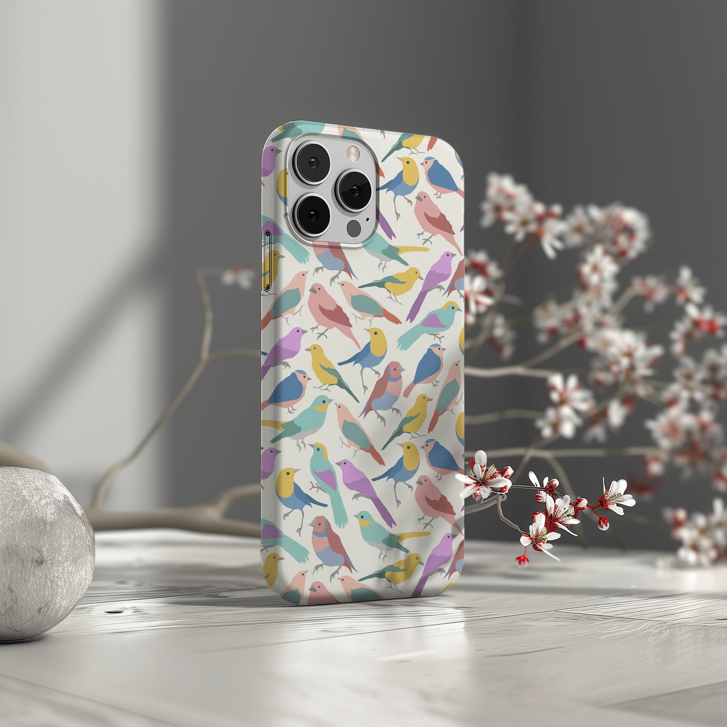 Birds of a Feather Colorful Abstract Design Tough Phone Case