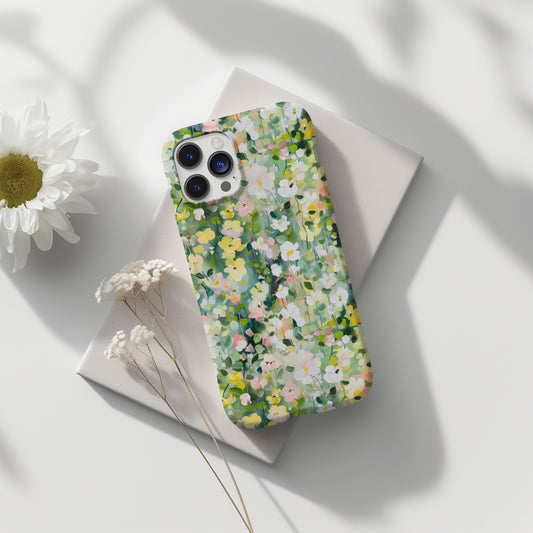 Spring Meadow Mini Flowers Impressionist Floral Tough Phone Case