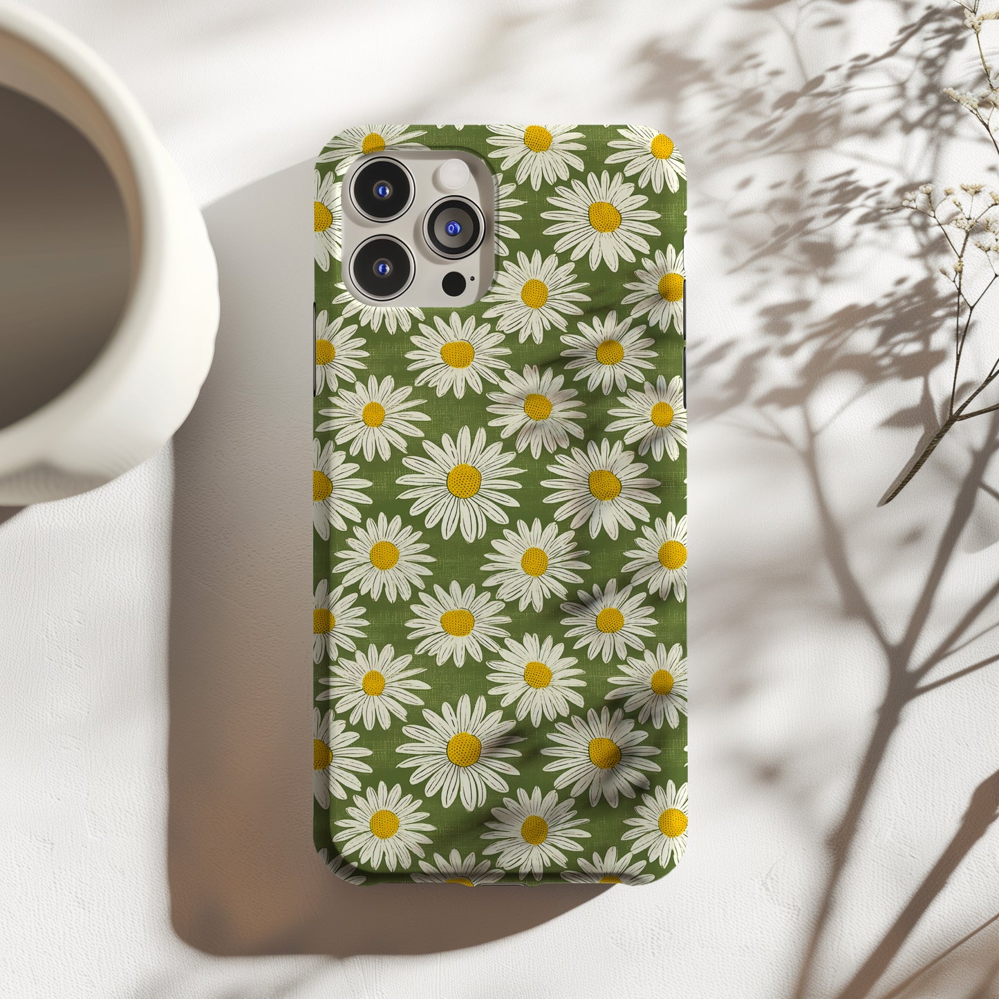 Daisy Retro Funky Green Tough Phone Case