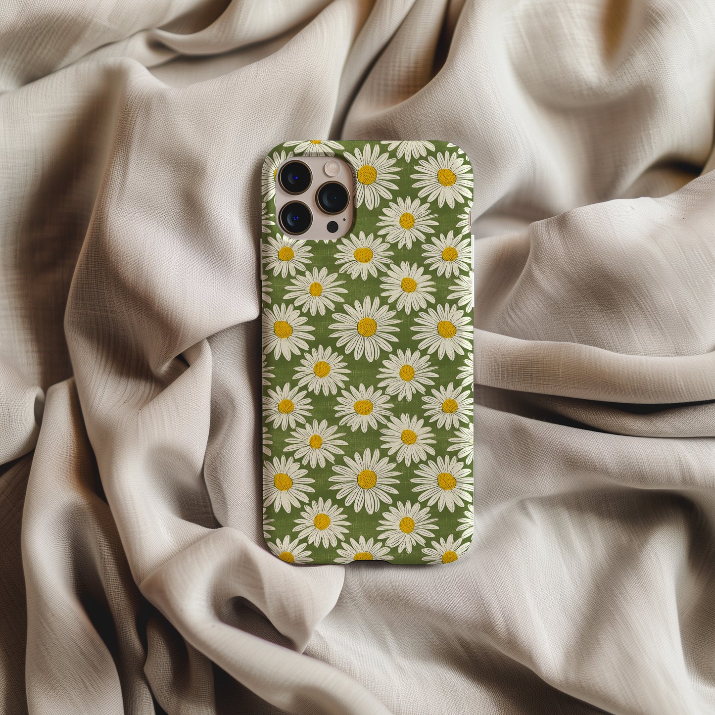 Daisy Retro Funky Green Tough Phone Case