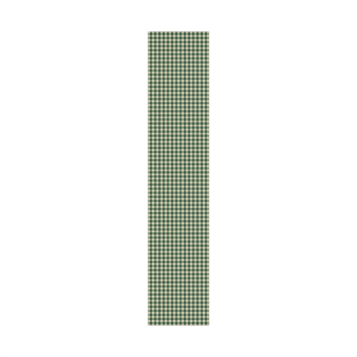 Green and Cream Plaid Holiday Gift Wrapping Paper Sheets