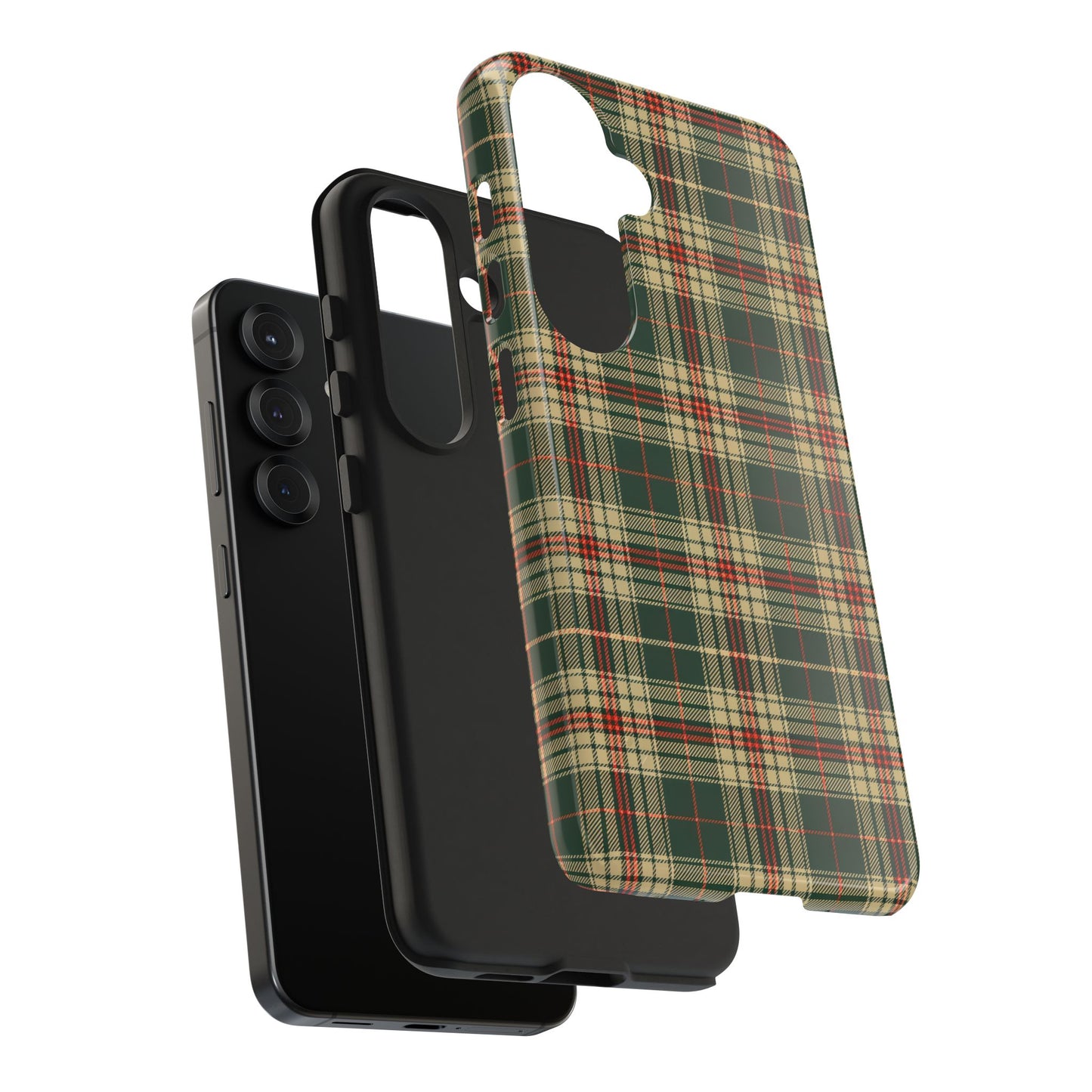 Traditional Red, Green and Gold Plaid Tough Phone Case