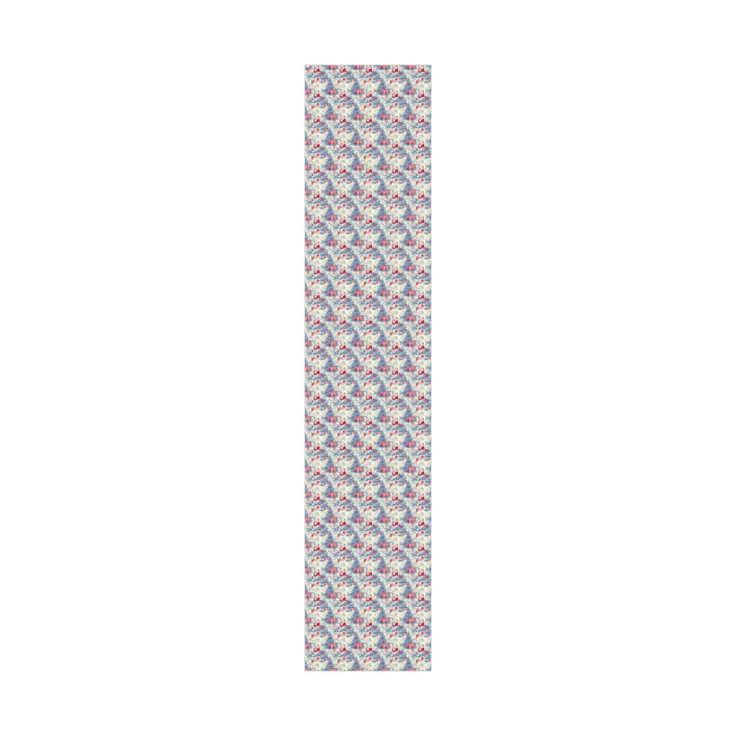 Santa with Tree and Gifts Toile de Jouy Gift Wrapping Paper Sheets