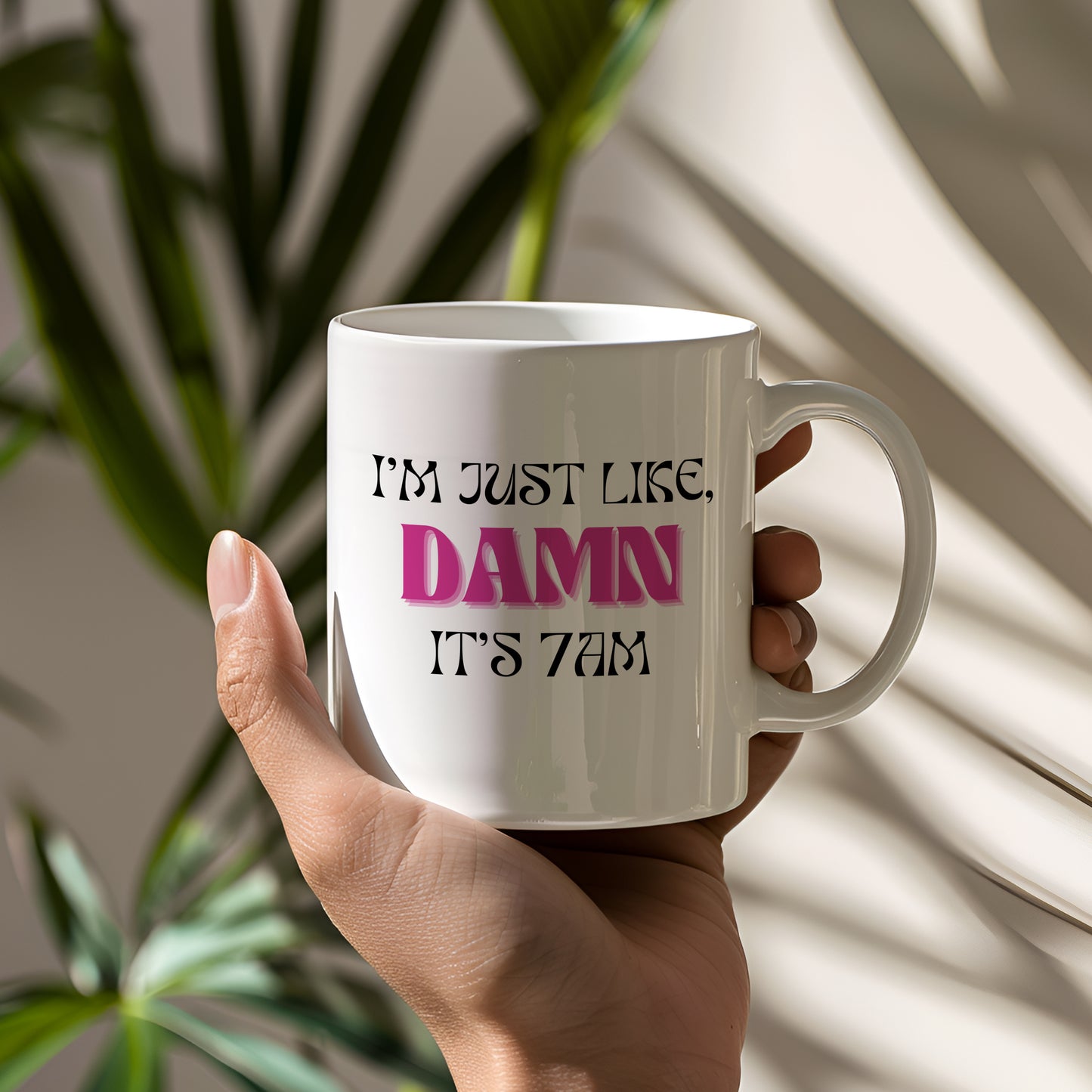 I'm Just Like, Damn It's 7AM Groovy Vibes Coffee Mug