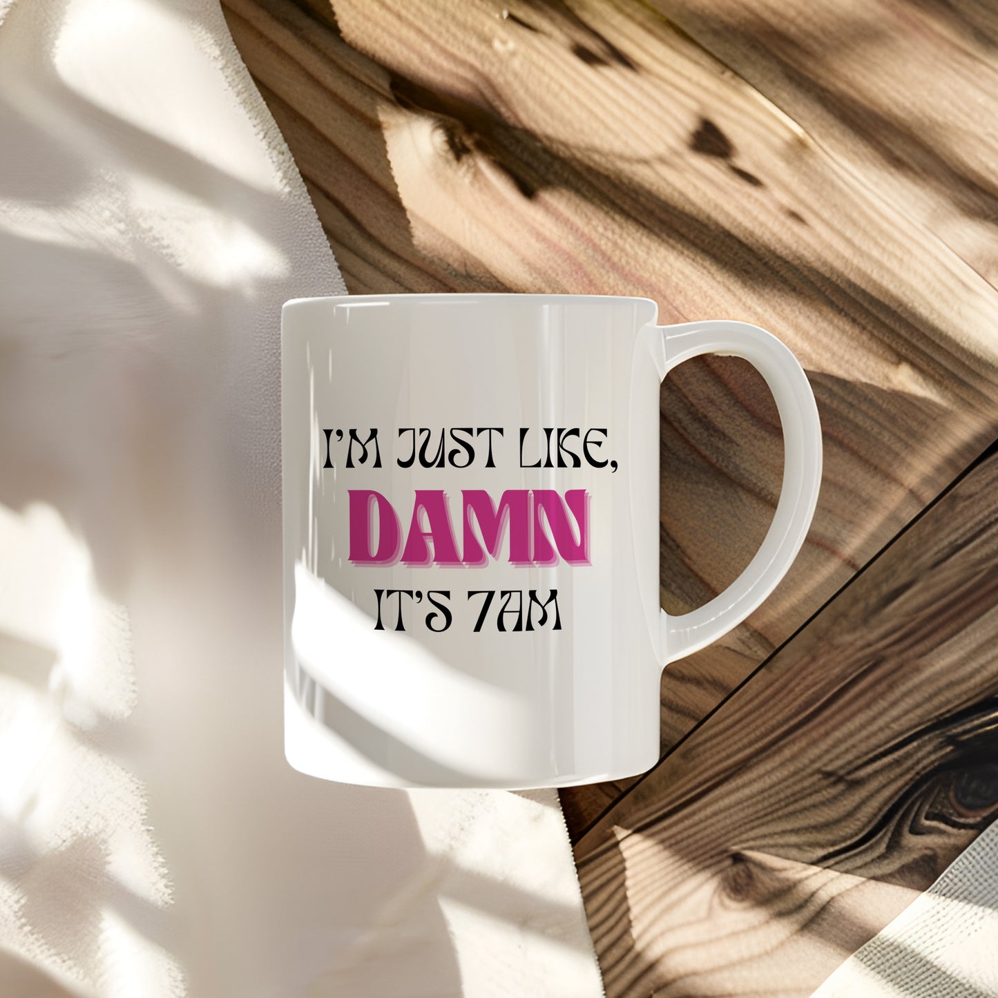 I'm Just Like, Damn It's 7AM Groovy Vibes Coffee Mug
