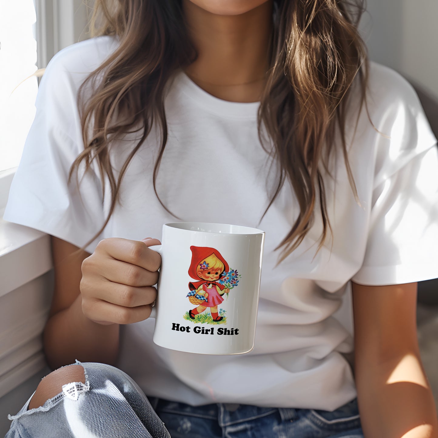 Hot Girl Shit Vintage Storybook Character Coffee Mug