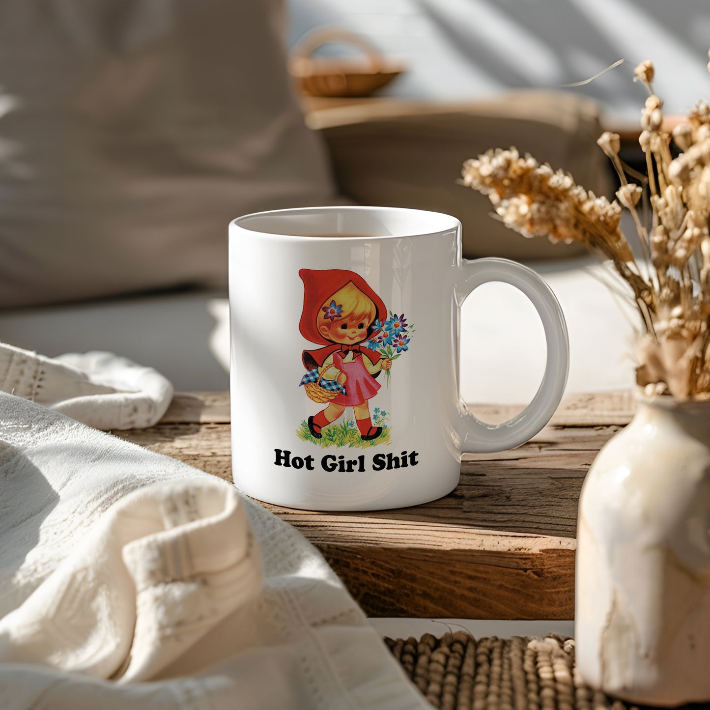 Hot Girl Shit Vintage Storybook Character Coffee Mug