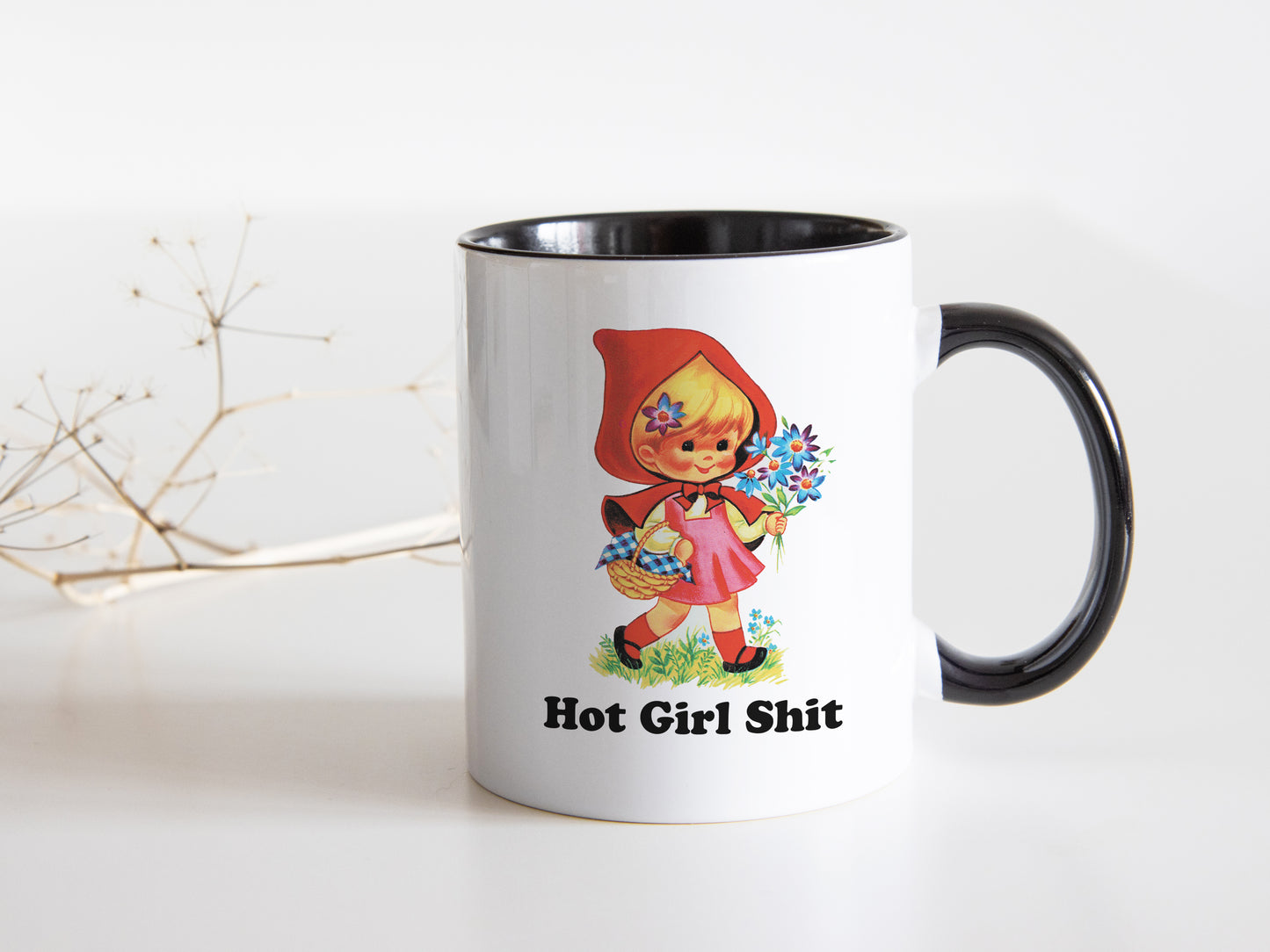 Hot Girl Shit Vintage Storybook Character Coffee Mug