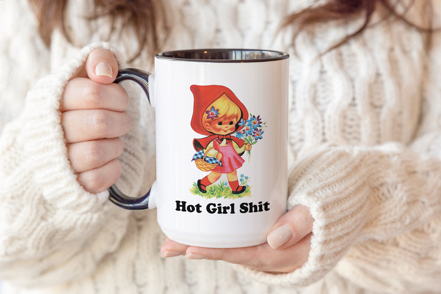 Hot Girl Shit Vintage Storybook Character Coffee Mug