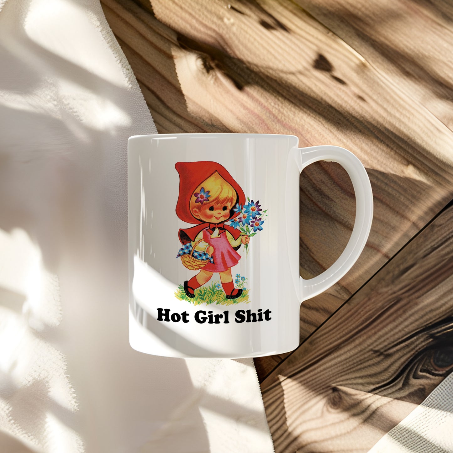 Hot Girl Shit Vintage Storybook Character Coffee Mug