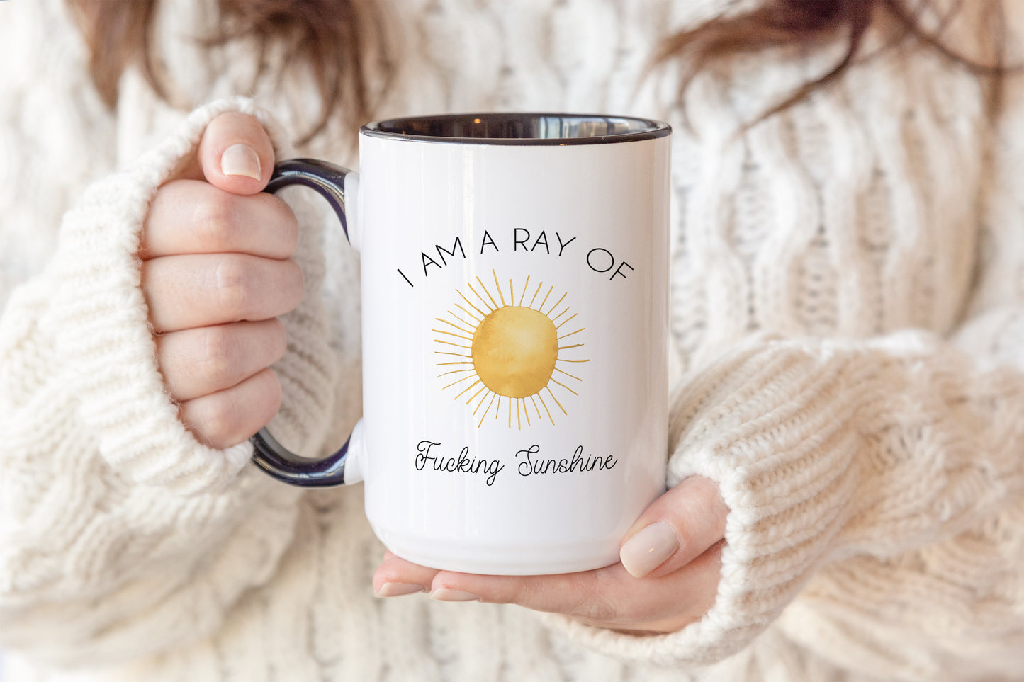 I Am A Ray Of Fucking Sunshine Cheeky Boho Coffee Mug