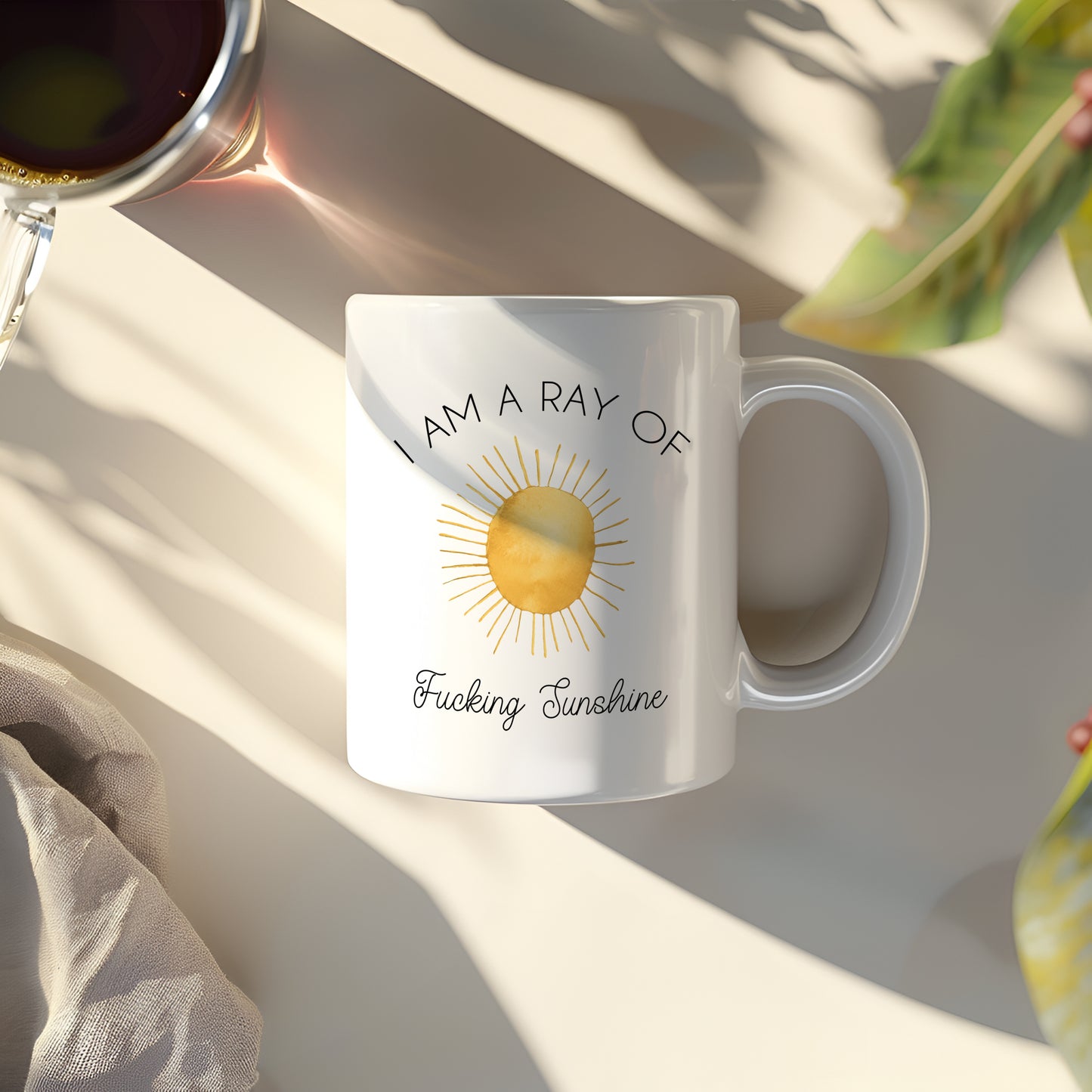 I Am A Ray Of Fucking Sunshine Cheeky Boho Coffee Mug