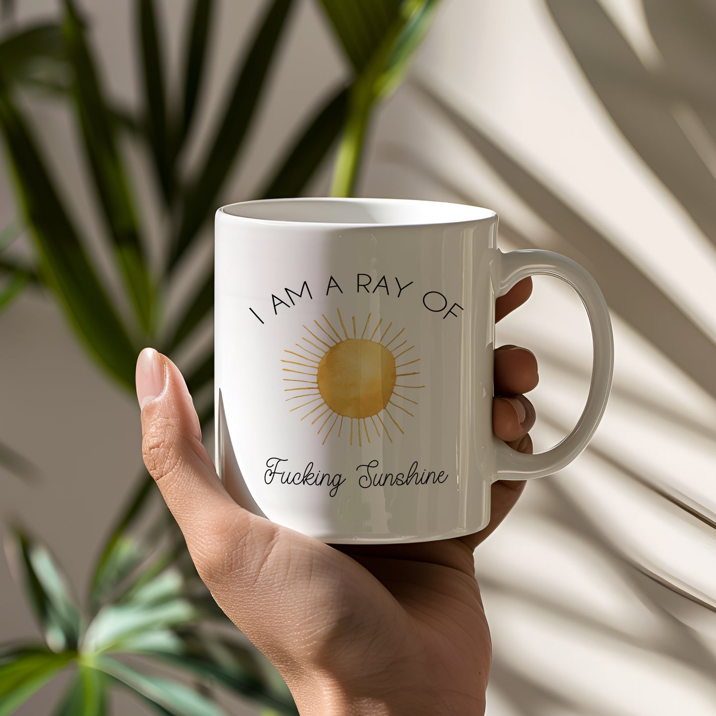 I Am A Ray Of Fucking Sunshine Cheeky Boho Coffee Mug