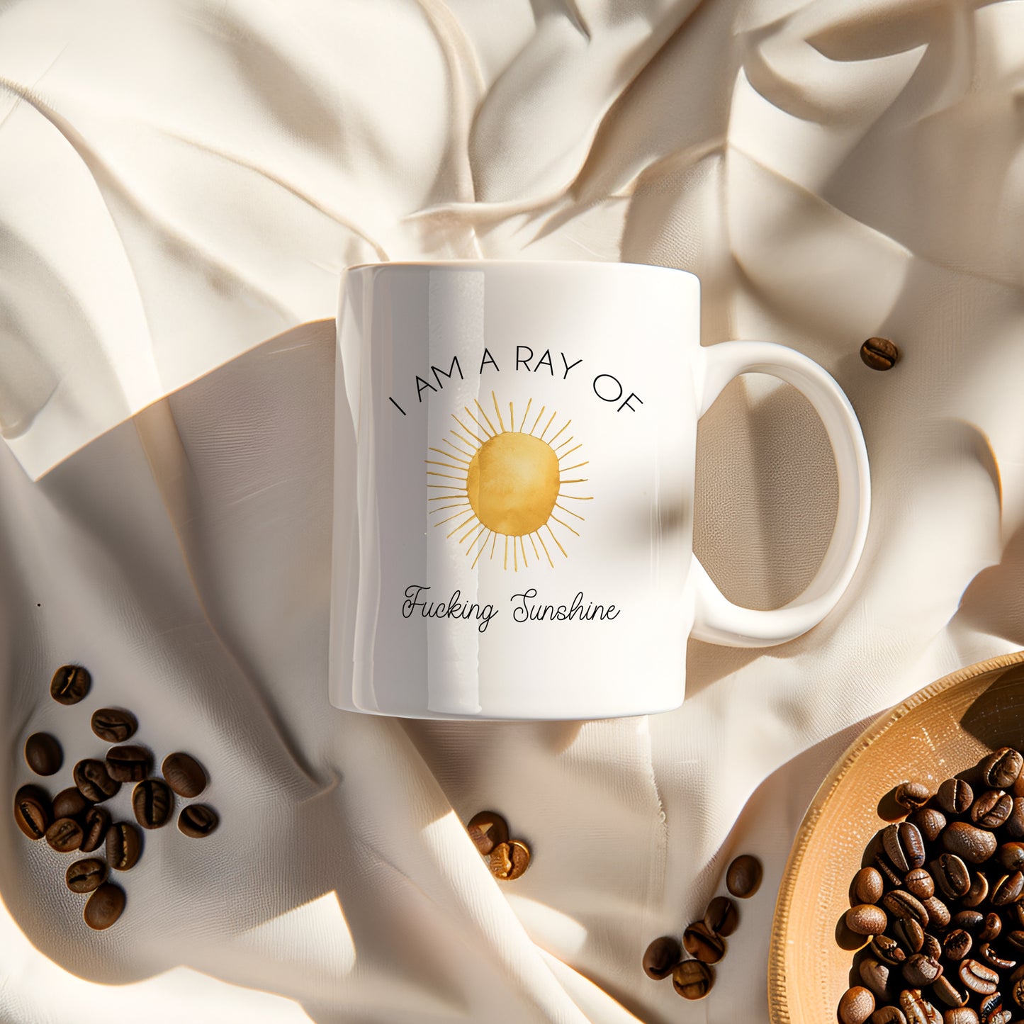 I Am A Ray Of Fucking Sunshine Cheeky Boho Coffee Mug