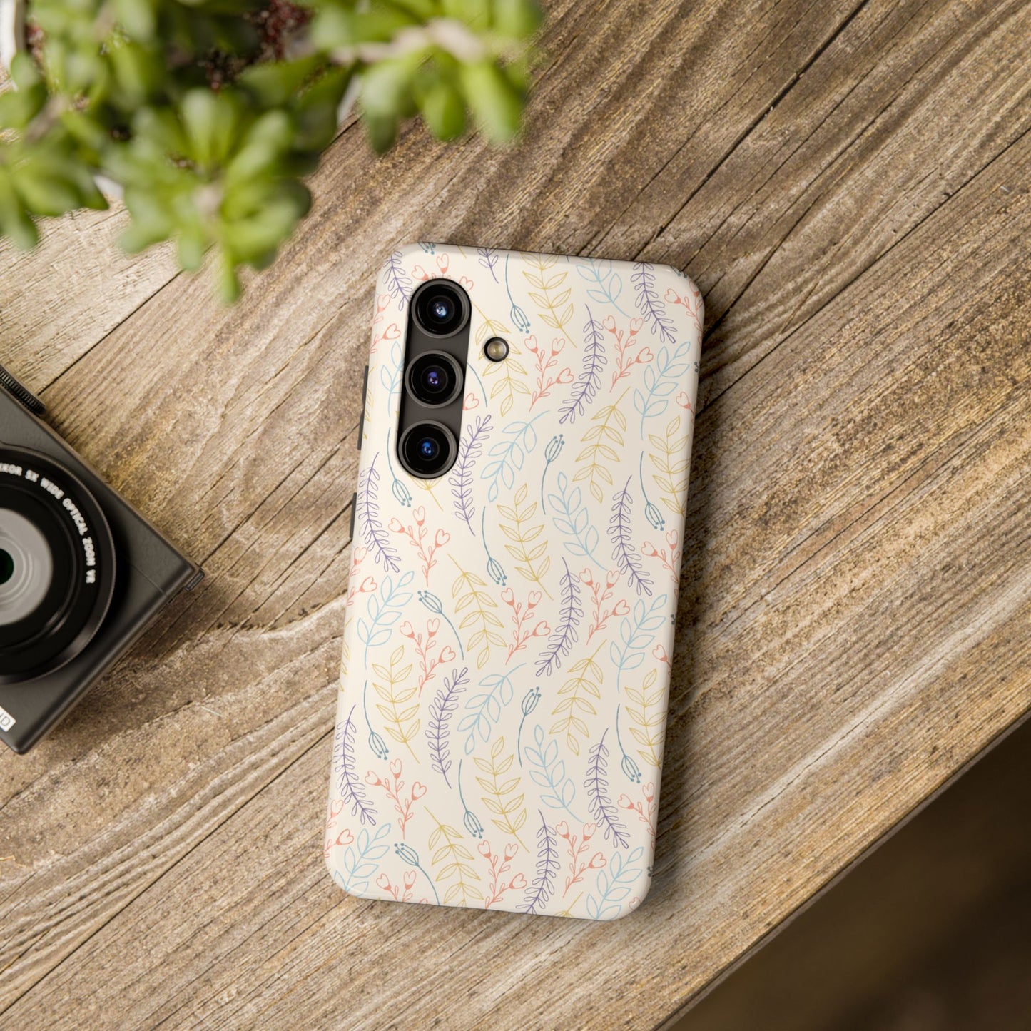 Feather Doodle Boho Minimalist Colorful Tough Phone Case - iPhone & Samsung Galaxy