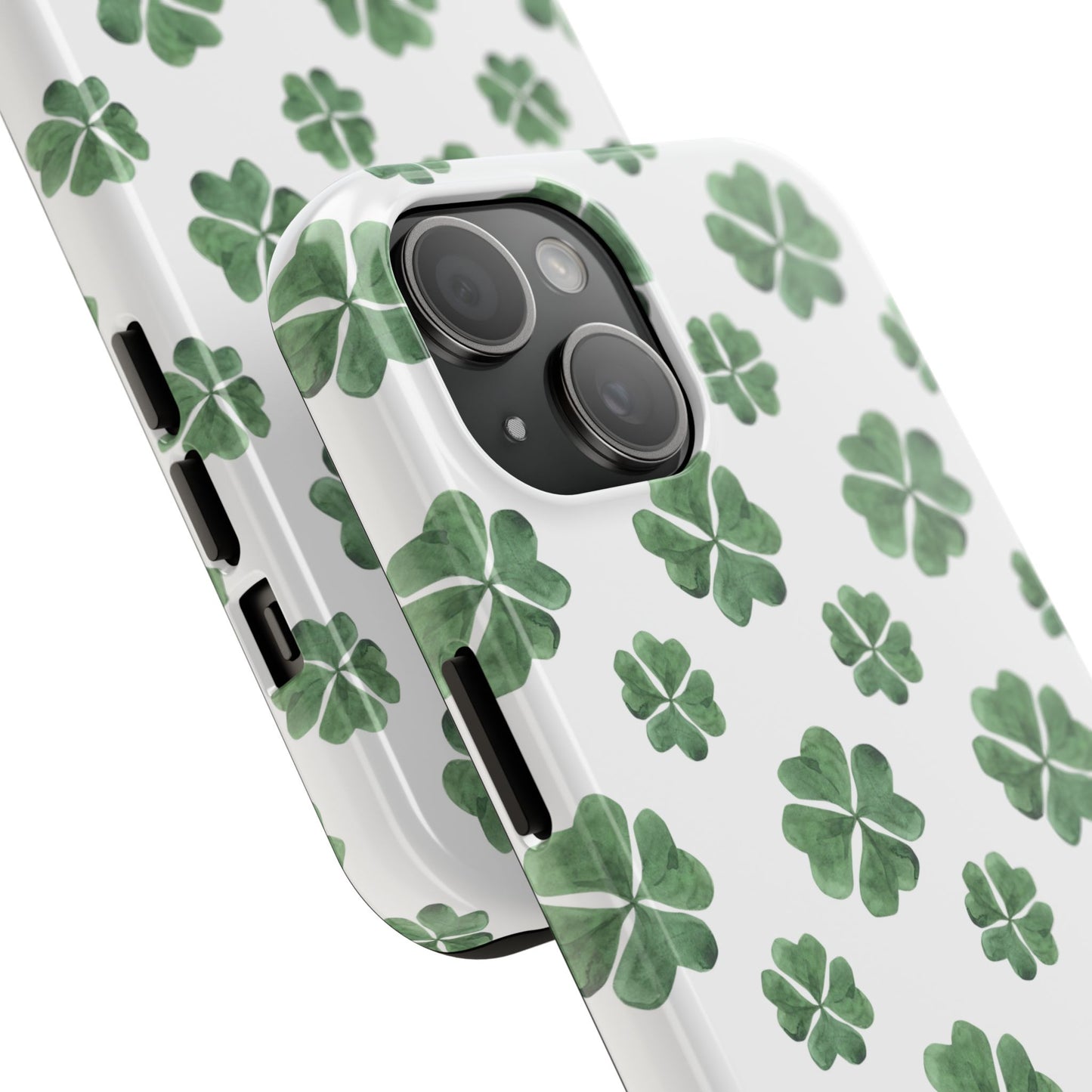 Lucky Four Leaf Clover Green Watercolor Tough Phone Case - iPhone & Samsung Galaxy