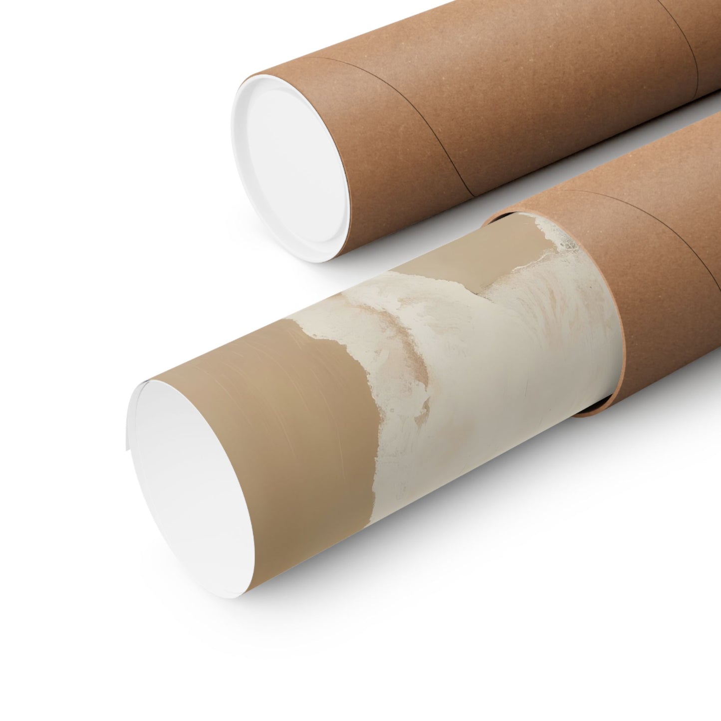 Whimsical Neutral Baby Lamb Matte Vertical Poster Art Print