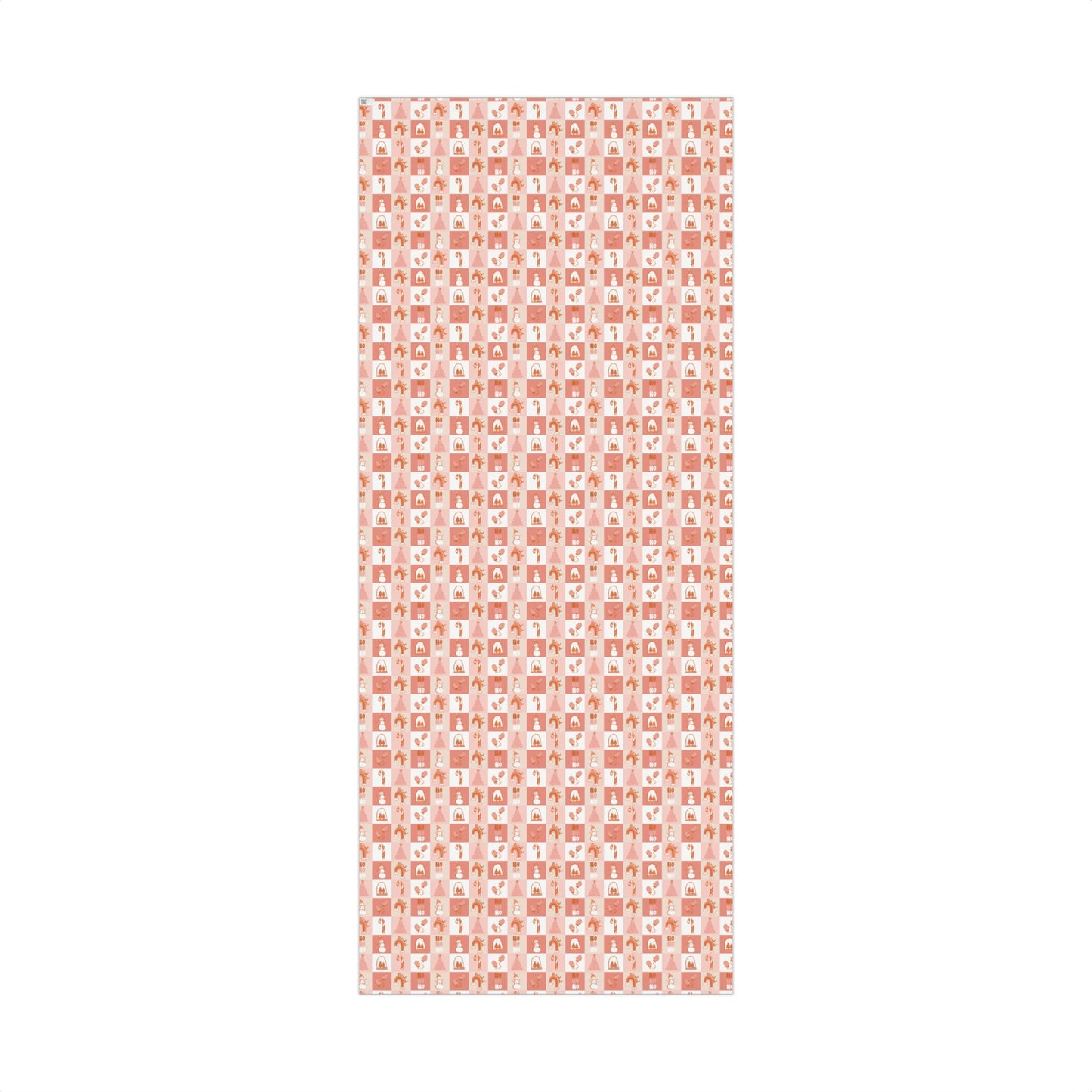 Groovy Pink and Orange Vintage Inspired Christmas Holiday Gift Wrapping Paper Sheets