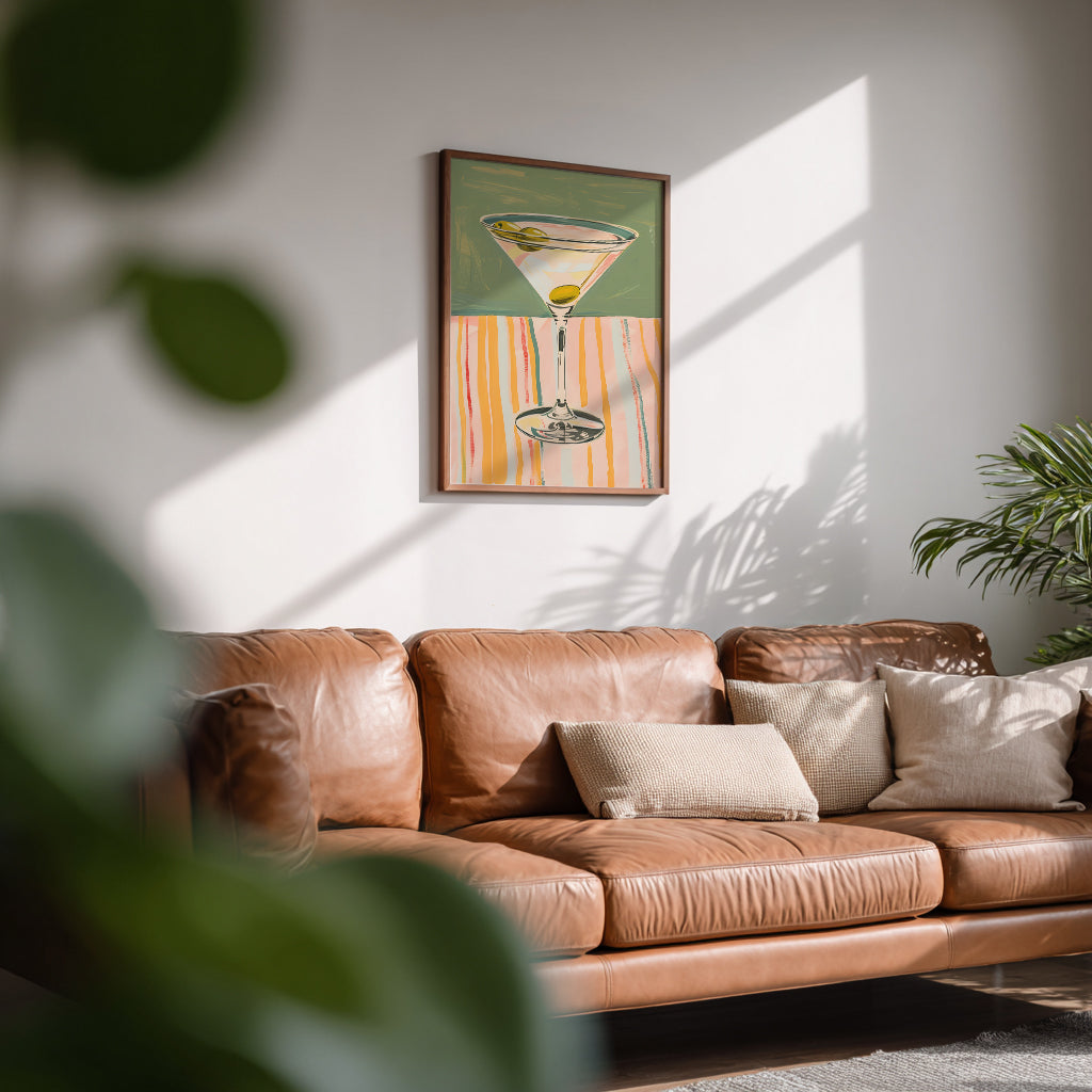 Dirty Martini with Olives Matte Vertical Poster Art Print