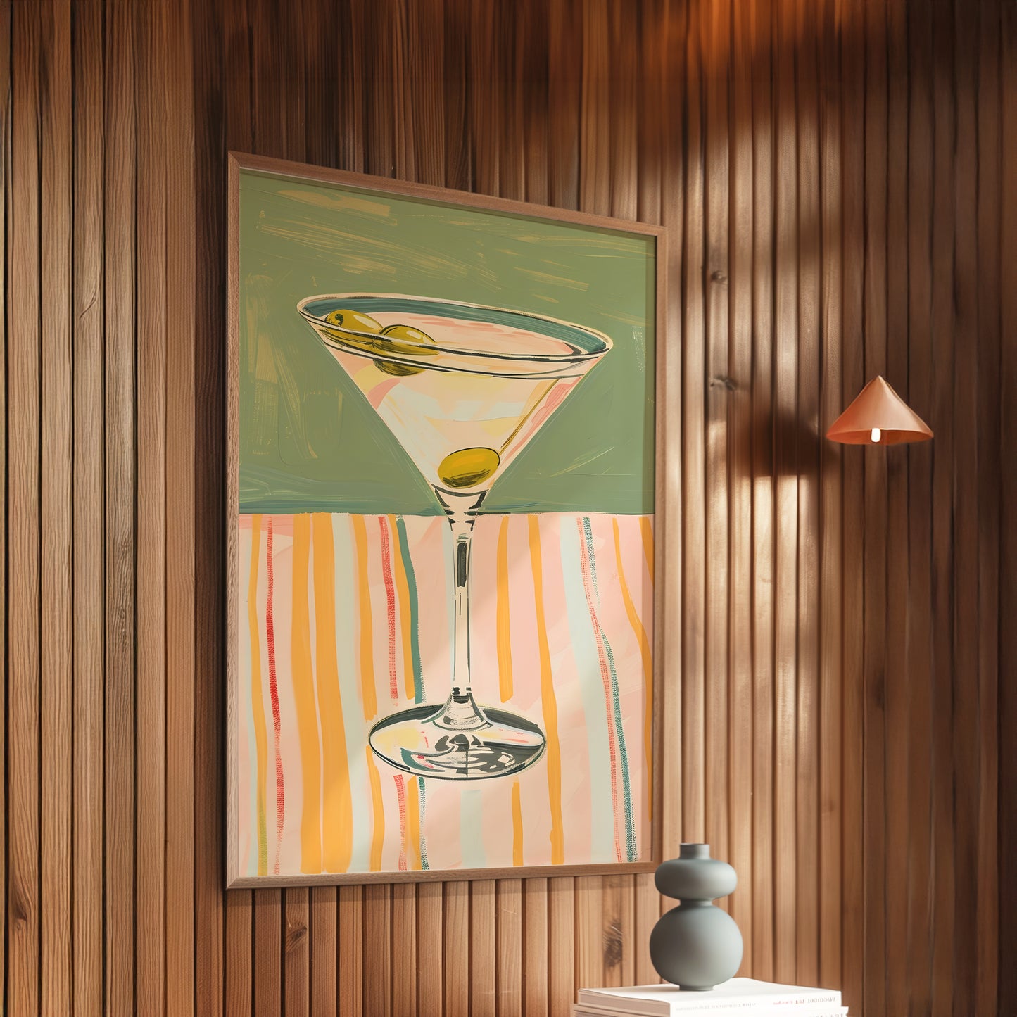 Dirty Martini with Olives Matte Vertical Poster Art Print