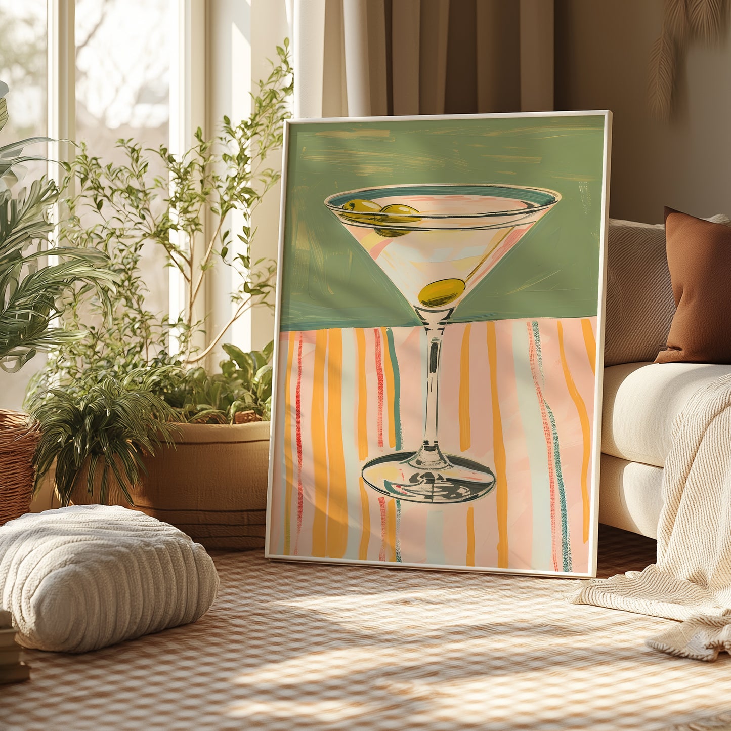 Dirty Martini with Olives Matte Vertical Poster Art Print