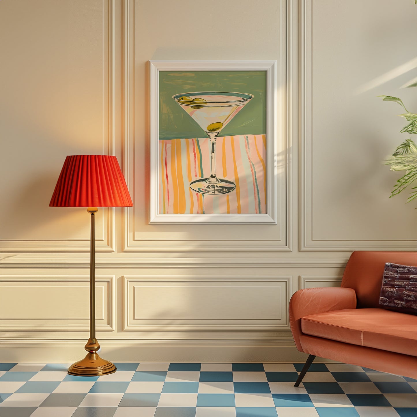 Dirty Martini with Olives Matte Vertical Poster Art Print