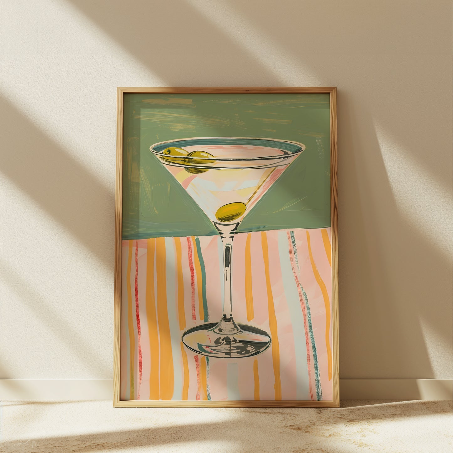 Dirty Martini with Olives Matte Vertical Poster Art Print