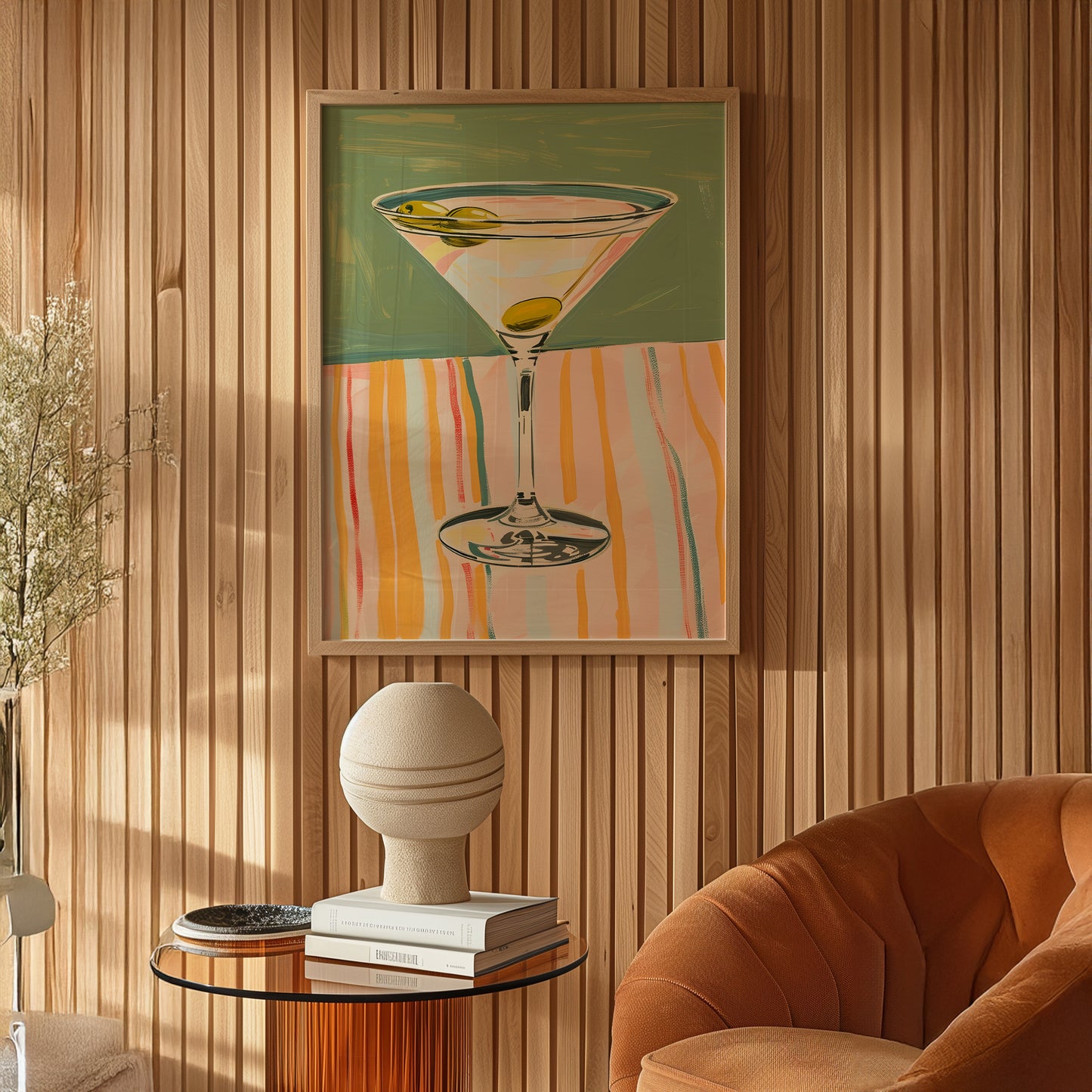 Dirty Martini with Olives Matte Vertical Poster Art Print