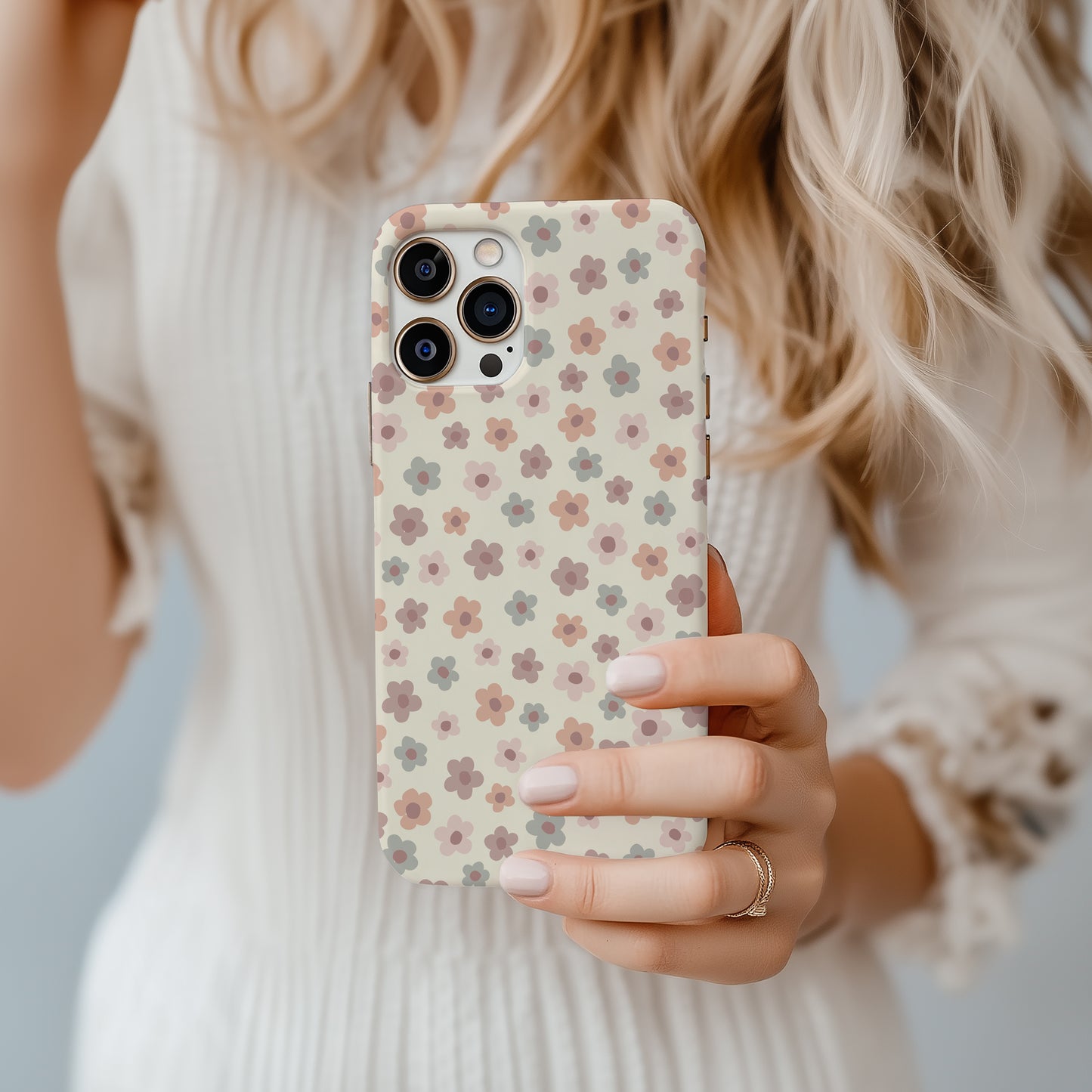 Disty Mini Pastel Floral Design Tough Phone Case