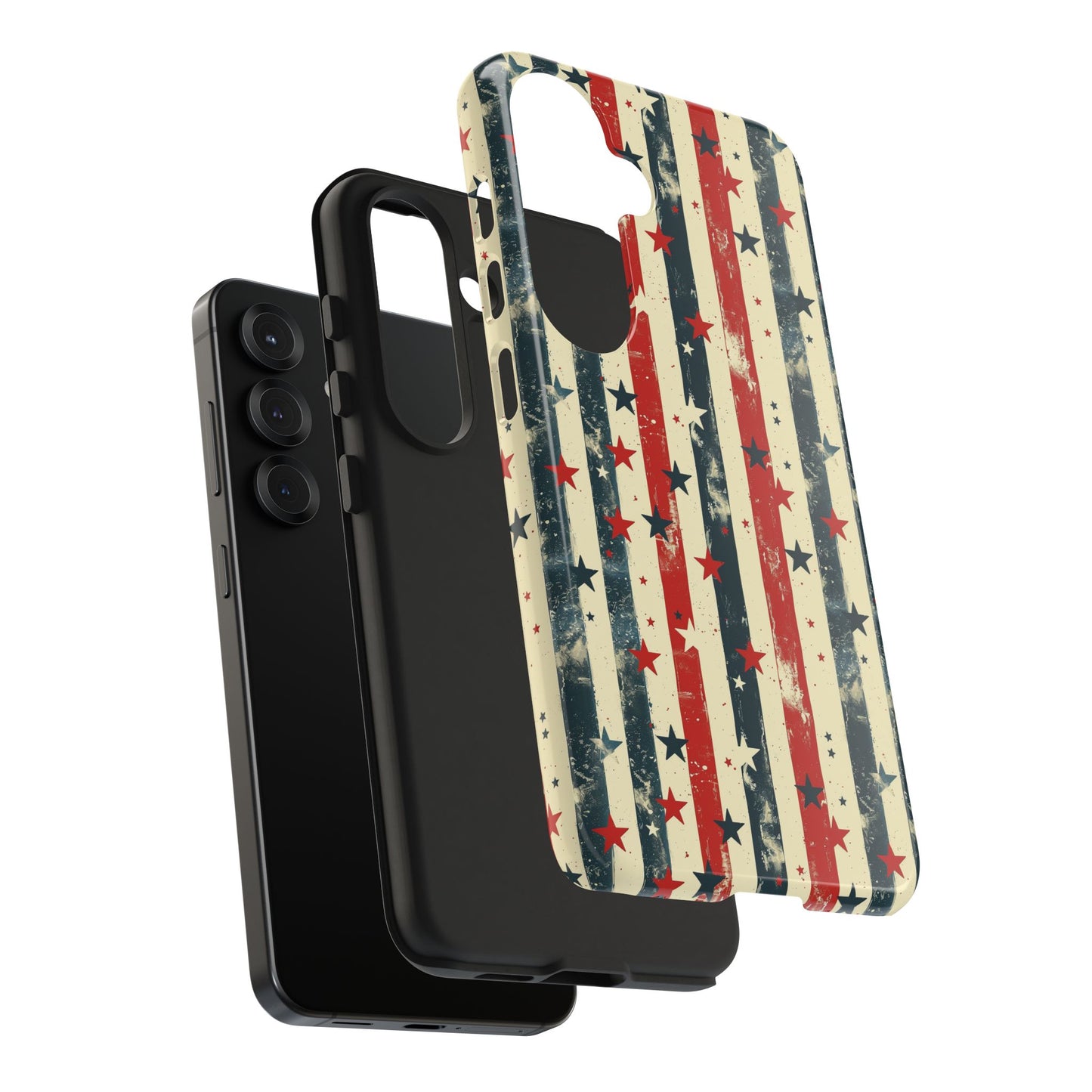 Stars and Stripes Vintage Style Distressed Tough Phone Case