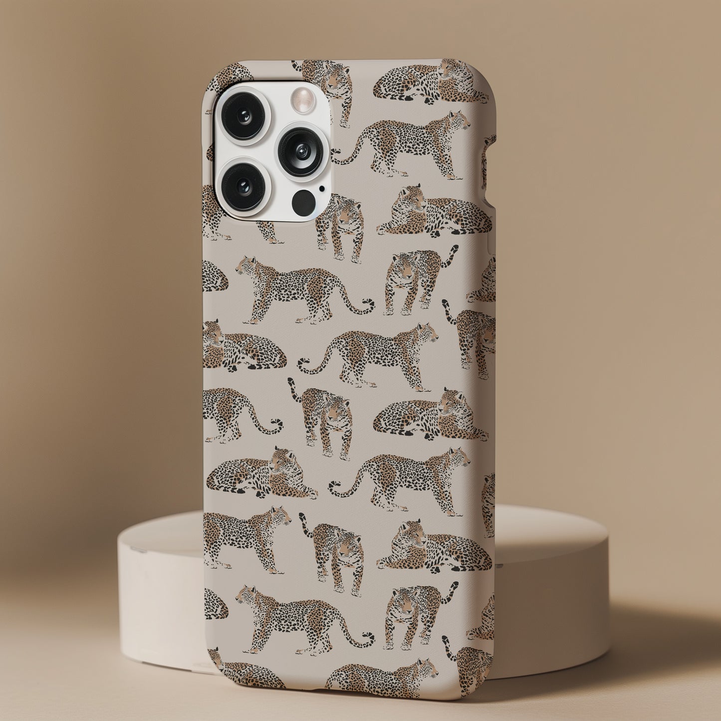 Minimalist Leopard Neutral Color Tough Phone Case