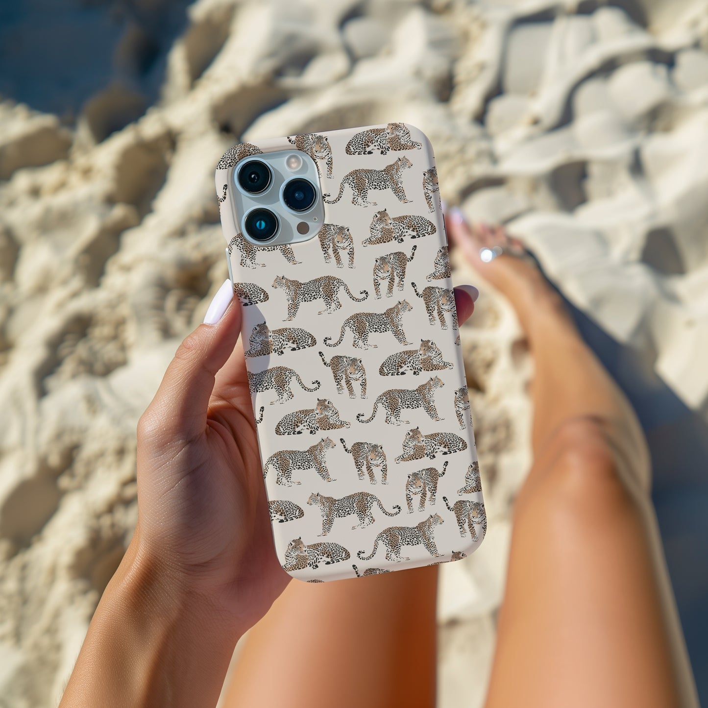 Minimalist Leopard Neutral Color Tough Phone Case