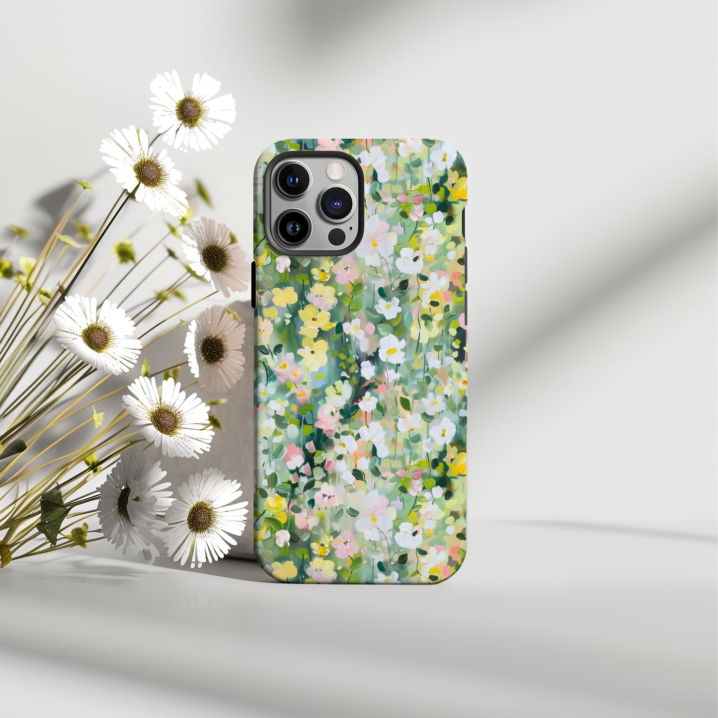 Spring Meadow Mini Flowers Impressionist Floral Tough Phone Case