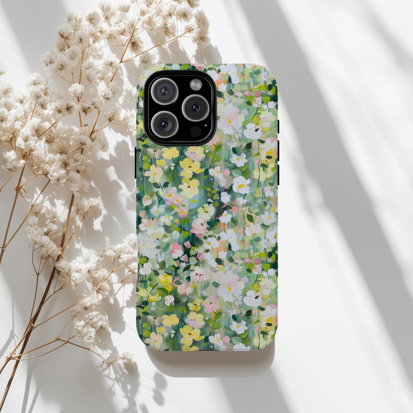 Spring Meadow Mini Flowers Impressionist Floral Tough Phone Case