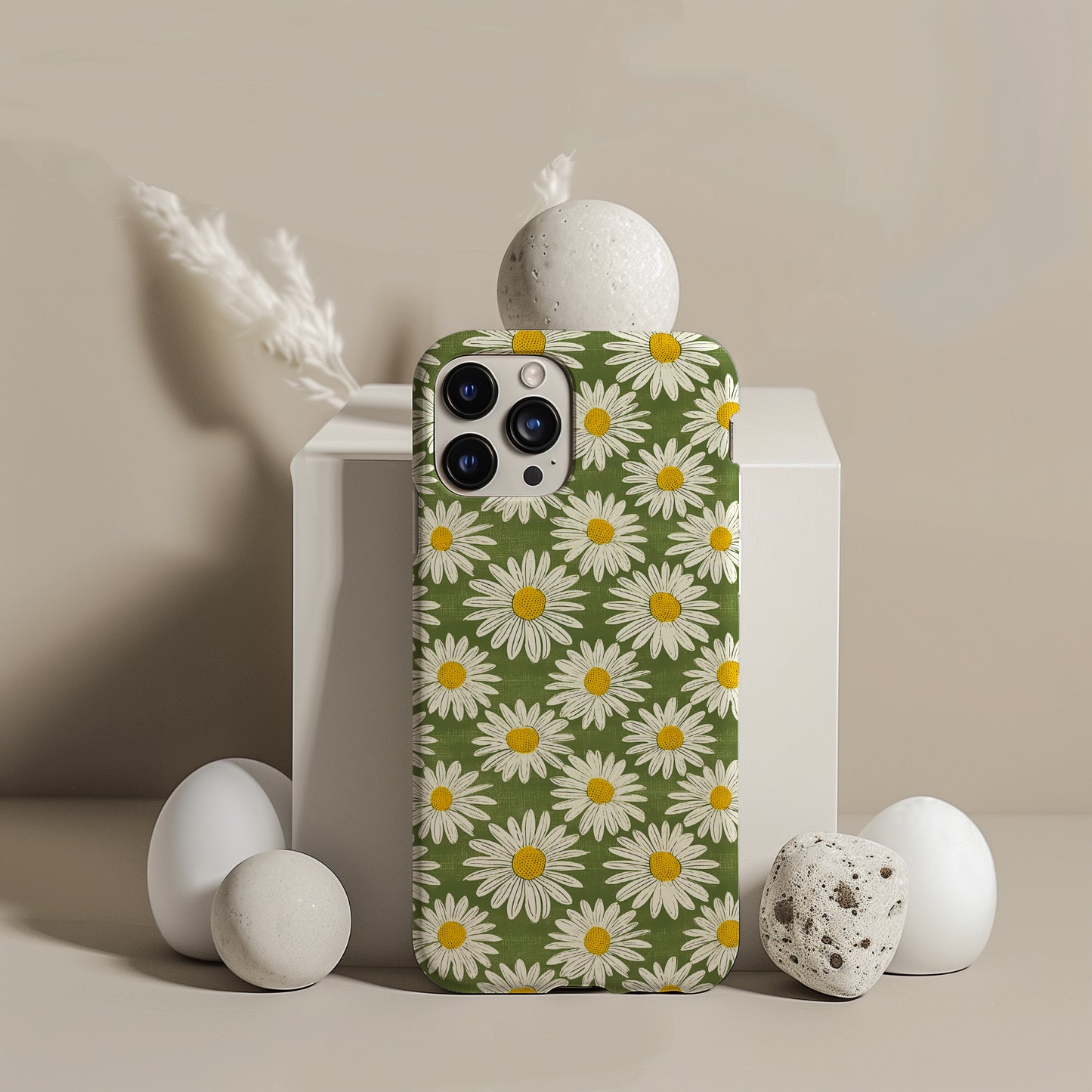 Daisy Retro Funky Green Tough Phone Case