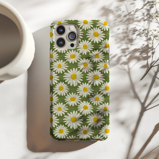 Daisy Retro Funky Green Tough Phone Case