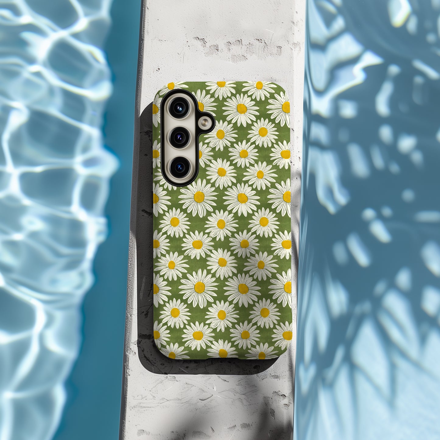 Daisy Retro Funky Green Tough Phone Case