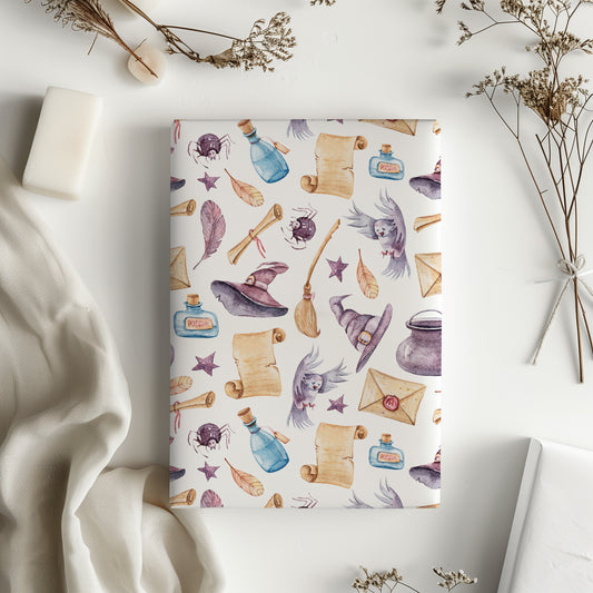 Whimsical Wizards and Witches Gift Wrapping Paper Sheets