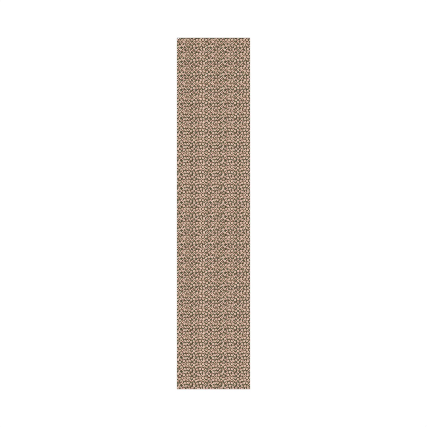 Pink, Red and Green Holiday Floral Gift Wrapping Paper Sheets